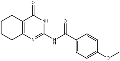 4-METHOXY-N-(4-OXO-3,4,5,6,7,8-HEXAHYDRO-2-QUINAZOLINYL)BENZENECARBOXAMIDE Struktur