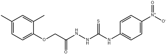 1-(2-(2,4-DIMETHYLPHENOXY)ACETYL)-4-(4-NITROPHENYL)THIOSEMICARBAZIDE Struktur