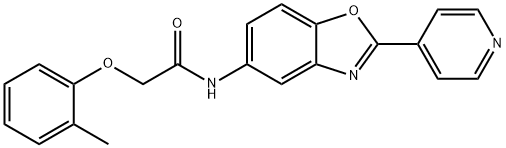 2-(2-METHYLPHENOXY)-N-(2-PYRIDIN-4-YL-1,3-BENZOXAZOL-5-YL)ACETAMIDE Struktur