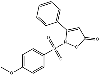 2-[(4-METHOXYPHENYL)SULFONYL]-3-PHENYL-5(2H)-ISOXAZOLONE Struktur