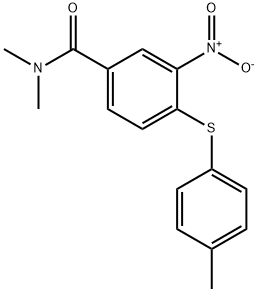 N,N-DIMETHYL-4-[(4-METHYLPHENYL)SULFANYL]-3-NITROBENZENECARBOXAMIDE Struktur