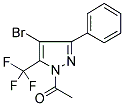 1-ACETYL-4-BROMO-5-TRIFLUOROMETHYL-3-(PHENYL)PYRAZOLE Struktur