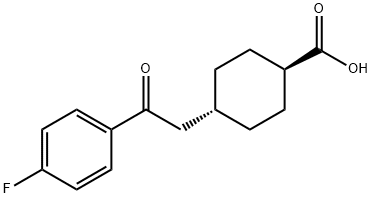 TRANS-4-[2-(4-FLUOROPHENYL)-2-OXOETHYL]CYCLOHEXANE-1-CARBOXYLIC ACID Struktur