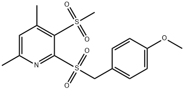 2-[(4-METHOXYBENZYL)SULFONYL]-4,6-DIMETHYL-3-(METHYLSULFONYL)PYRIDINE Struktur