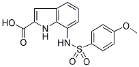 7-([(4-METHOXYPHENYL)SULFONYL]AMINO)-1H-INDOLE-2-CARBOXYLIC ACID Struktur