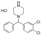 [(3,4-DICHLOROPHENYL)PHENYLMETHYL]PIPERAZINE HYDROCHLORIDE Struktur