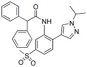 N-[2-(1-ISOPROPYL-(1H)-PYRAZOL-4-YL)-5-(METHYLSULPHONYL)PHENYL]DIPHENYLACETAMIDE Struktur