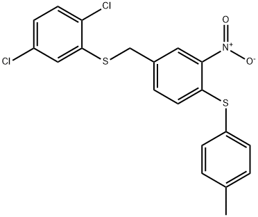 2,5-DICHLOROPHENYL 4-[(4-METHYLPHENYL)SULFANYL]-3-NITROBENZYL SULFIDE Struktur