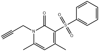 4,6-DIMETHYL-3-(PHENYLSULFONYL)-1-(2-PROPYNYL)-2(1H)-PYRIDINONE Struktur