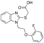 ((1-[2-(2-FLUOROPHENOXY)ETHYL]-1H-BENZIMIDAZOL-2-YL)THIO)ACETIC ACID Struktur