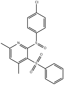 2-[(4-CHLOROPHENYL)SULFINYL]-4,6-DIMETHYL-3-(PHENYLSULFONYL)PYRIDINE Struktur