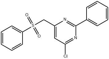 (6-CHLORO-2-PHENYL-4-PYRIMIDINYL)METHYL PHENYL SULFONE Struktur