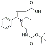 1-(N-TERT-BUTOXYCARBONYLAMINOETHYL)-2-METHYL-5-PHENYLPYRROLE-3-CARBOXYLIC ACID Struktur