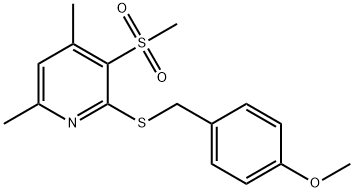 2-[(4-METHOXYBENZYL)SULFANYL]-4,6-DIMETHYL-3-(METHYLSULFONYL)PYRIDINE Struktur