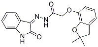 3-(2-(2,2-DIMETHYL(3-OXAINDAN-4-YLOXY))ACETYLHYDRAZIDYL)-2-OXOINDOLINE Struktur