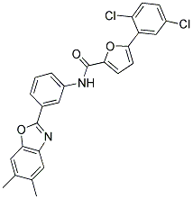 5-(2,5-DICHLOROPHENYL)-N-(3-(5,6-DIMETHYLBENZO[D]OXAZOL-2-YL)PHENYL)FURAN-2-CARBOXAMIDE Struktur