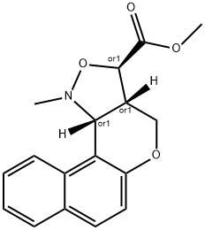 METHYL 1-METHYL-1,3A,4,11C-TETRAHYDRO-3H-BENZO[5,6]CHROMENO[4,3-C]ISOXAZOLE-3-CARBOXYLATE Struktur