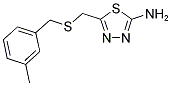 5-(3-METHYL-BENZYLSULFANYLMETHYL)-[1,3,4]THIADIAZOL-2-YLAMINE Struktur