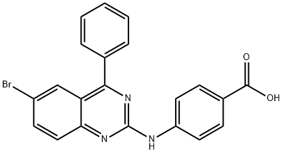 4-[(6-BROMO-4-PHENYLQUINAZOLIN-2-YL)AMINO]BENZOIC ACID Struktur