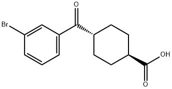 TRANS-4-(3-BROMOBENZOYL)CYCLOHEXANE-1-CARBOXYLIC ACID Struktur