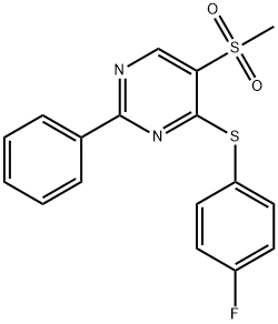 4-[(4-FLUOROPHENYL)SULFANYL]-2-PHENYL-5-PYRIMIDINYL METHYL SULFONE Struktur