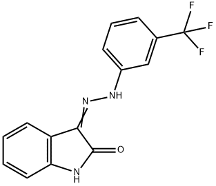 1H-INDOLE-2,3-DIONE 3-(N-[3-(TRIFLUOROMETHYL)PHENYL]HYDRAZONE) Struktur