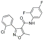 N-(2,4-DIFLUOROPHENYL)(3-(2-CHLOROPHENYL)-5-METHYLISOXAZOL-4-YL)FORMAMIDE Struktur