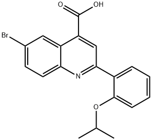 6-BROMO-2-(2-ISOPROPOXY-PHENYL)-QUINOLINE-4-CARBOXYLIC ACID Struktur