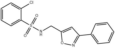 2-CHLORO-N-[(3-PHENYL-5-ISOXAZOLYL)METHYL]BENZENESULFONAMIDE Struktur