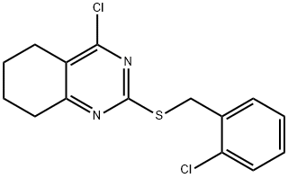 2-CHLOROBENZYL 4-CHLORO-5,6,7,8-TETRAHYDRO-2-QUINAZOLINYL SULFIDE Struktur