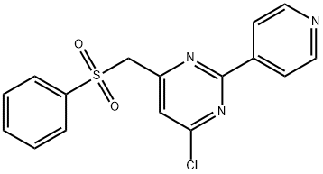 4-CHLORO-6-[(PHENYLSULFONYL)METHYL]-2-(4-PYRIDINYL)PYRIMIDINE Struktur