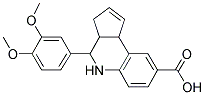 4-(3,4-DIMETHOXYPHENYL)-3A,4,5,9B-TETRAHYDRO-3H-CYCLOPENTA[C]QUINOLINE-8-CARBOXYLIC ACID Struktur