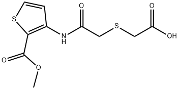 2-[(2-([2-(METHOXYCARBONYL)-3-THIENYL]AMINO)-2-OXOETHYL)SULFANYL]ACETIC ACID Struktur