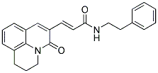 3-(2,3-DIHYDRO-5-OXO-(1H,5H)-BENZO[IJ]QUINOLIZIN-6-YL)-N-(PHENYLETHYL)-(2E)-PROPENAMIDE Struktur