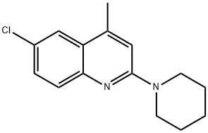 6-CHLORO-4-METHYL-2-PIPERIDINOQUINOLINE Struktur