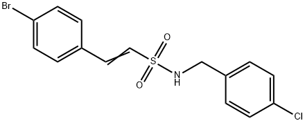 (E)-2-(4-BROMOPHENYL)-N-(4-CHLOROBENZYL)-1-ETHENESULFONAMIDE Struktur