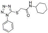 N-CYCLOHEXYL-2-[(1-PHENYL-1H-TETRAZOL-5-YL)THIO]ACETAMIDE Struktur