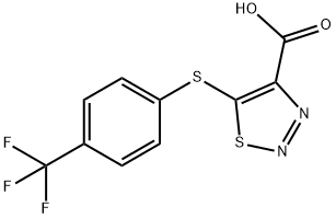 5-([4-(TRIFLUOROMETHYL)PHENYL]SULFANYL)-1,2,3-THIADIAZOLE-4-CARBOXYLIC ACID Struktur