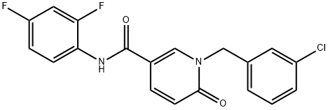 1-(3-CHLOROBENZYL)-N-(2,4-DIFLUOROPHENYL)-6-OXO-1,6-DIHYDRO-3-PYRIDINECARBOXAMIDE Struktur