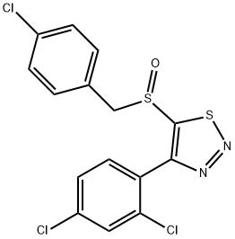 4-CHLOROBENZYL 4-(2,4-DICHLOROPHENYL)-1,2,3-THIADIAZOL-5-YL SULFOXIDE Struktur