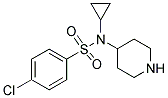 4-CHLORO-N-CYCLOPROPYL-N-PIPERIDIN-4-YLBENZENESULFONAMIDE Struktur