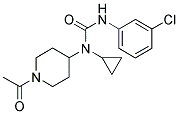 N-(1-ACETYLPIPERIDIN-4-YL)-3-CHLORO-N-CYCLOPROPYL-N'-PHENYLUREA Struktur