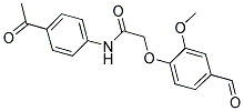 N-(4-ACETYLPHENYL)-(4-FORMYL-2-METHOXYPHENOXY) ACETAMIDE Struktur