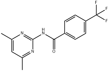 N-(4,6-DIMETHYLPYRIMIDIN-2-YL)(4-(TRIFLUOROMETHYL)PHENYL)FORMAMIDE Struktur