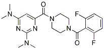 1-[(2,6-BIS(DIMETHYLAMINO)PYRIMIDIN-4-YL)CARBONYL]-4-(2,4-DIFLUOROBENZOYL)PIPERAZINE Struktur