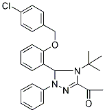 1-(4-TERT-BUTYL-5-(2-(4-CHLOROBENZYLOXY)PHENYL)-1-PHENYL-4,5-DIHYDRO-1H-1,2,4-TRIAZOL-3-YL)ETHANONE Struktur