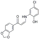 1-(1,3-BENZODIOXOL-5-YL)-3-(5-CHLORO-2-HYDROXYANILINO)-2-PROPEN-1-ONE Struktur