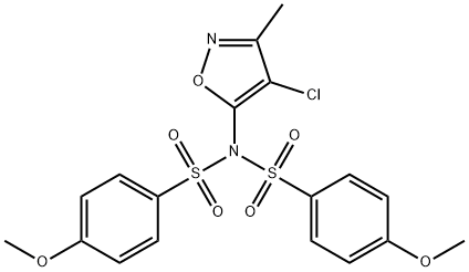 N-(4-CHLORO-3-METHYL-5-ISOXAZOLYL)-4-METHOXY-N-[(4-METHOXYPHENYL)SULFONYL]BENZENESULFONAMIDE Struktur