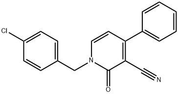 1-(4-CHLOROBENZYL)-2-OXO-4-PHENYL-1,2-DIHYDRO-3-PYRIDINECARBONITRILE Struktur