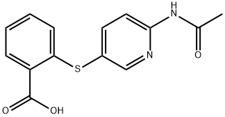 2-([6-(ACETYLAMINO)-3-PYRIDINYL]SULFANYL)BENZENECARBOXYLIC ACID Struktur